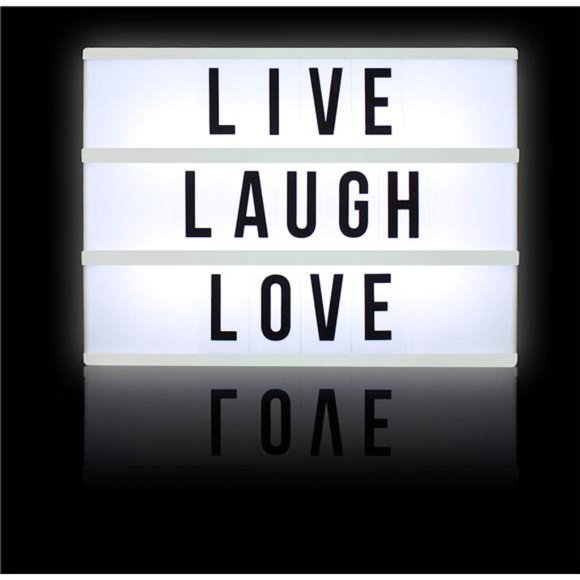 Cinema Style 10-LED Home Decor Large Light Box with 109 Letters and Characters - Picture 2 of 7
